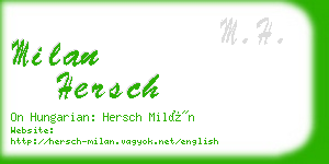milan hersch business card